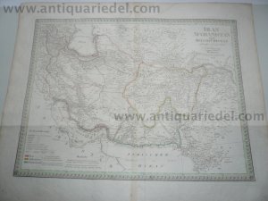 Persia,Afghanistan, map anno 1838, big size