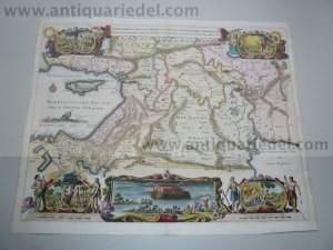 antiquarisches Buch – Keur Jacob Hendrik 1729-1756 – Holy Land, Israel, anno 1748, map, coloured