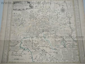 Senftenberg, map, anno 1758, Schenk P.