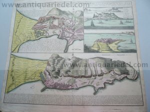 Cadiz/Gibraltar,anno 1733, Homann Heirs