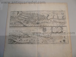 Hamburg/Elbe River,anno 1628, Blaeu W.