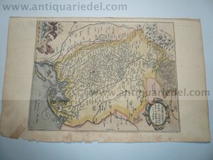 Tarvisini Agri, anno 1603, Ortelius, Venice, old colours