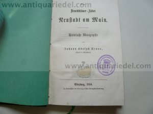 Neustadt am Main/Benediktiner-Abt., Buch, anno 1856