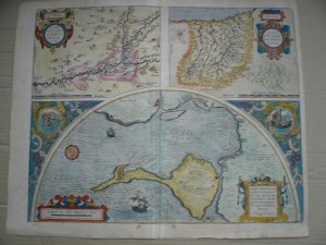 Cadiz,Carpentania,Guipuscoa,anno 1595, Ortelius A., old colours