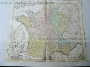 France, anno 1741, Homann Heirs/De L´Isle