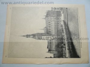 Hamburg, anno 1880, woodcut