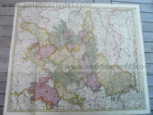 Campaniae Praefectura,map anno 1705 Valk, old colours