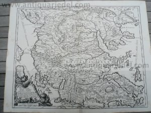 antiquarisches Buch – Rossi G. de – Macedonia,map,anno 1684, de Rossi, scarce