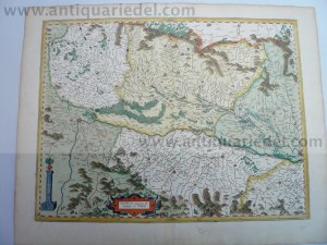 antiquarisches Buch – Mercator Gerhard – Alsatia superior, anno 1610, Mercator G., old colours