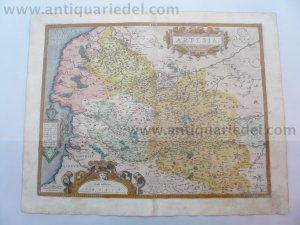 Artois/Atrebatum,anno 1592, Ortelius A., old colours