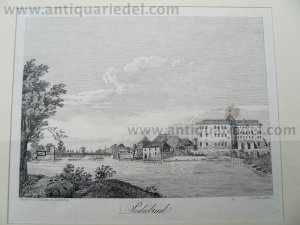 Podiebrad, Böhmisch Brod, anno 1842, lithograph