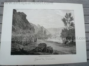 Gegend bei Dürrenstein, anno 1820, Kunike, Lithograph