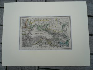 Black Sea, anno 1850, steelengraving