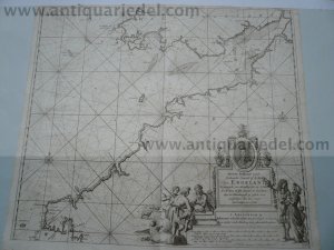 Cornwall, Westcoast, anno 1715, J.van Keulen, map