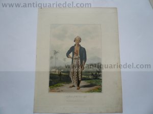 Java, clothing/costumes, anno 1817, aquatinta