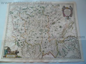 Bourgogne, Lac Geneve, anno 1660, map Janssonius