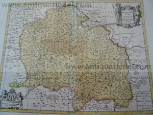 Borbonium ducatus, anno 1700, map, Schenk/