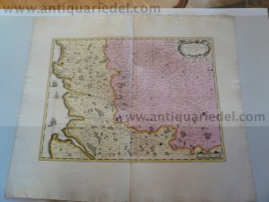 Boloniae Pontieu, Comit. S. Pauli, map, anno 1700, Schenk