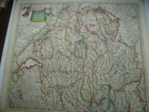 Schweiz/Switzerland, Generalmap, Danckerts anno 1680