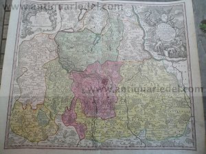 Lusatiae Inferioris-Seutter, anno 1740, Karte-altkoloriert