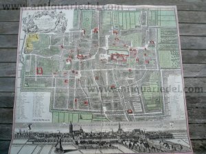 Den Haag -´s Gravenhage, anno 1740, Homann Heirs, Plan+Panorama