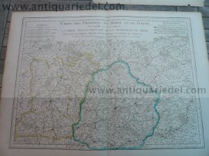 Carte des Provinces du Maine et du Perche, anno 1730, Buache