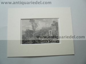 Baia, Castle and Bay, anno 1850, steelengraving