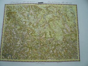 Southern Bohemia/Krumlov/map, anno 1820, coloured