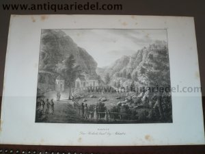 Baile Herculane-Herculesbad, anno 1825, Kunike, Lithographie