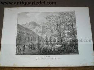 Bannat, Hercules Bäder, Mechadia, anno 1825, Litho, Kunike