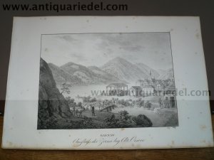 Ausfluß der Cerna bei Alt-Orsova, anno 1825, Litho, Kunike