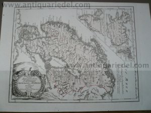 Scandinavia, anno 1790, map, Reilly