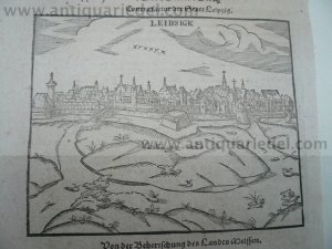 Leipzig, anno 1590, Panorama, S. Münster, Holzschnitt