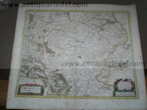 Thuringia/Thüringen, Hondius/Janssonius, anno 1640, franz. Rücke