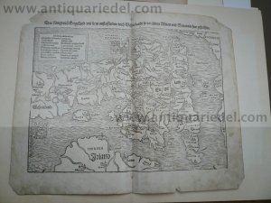 Engelland/Albion, anno 1550, map, Sebastian Münster, woodcut