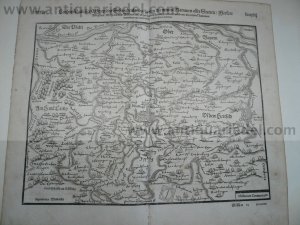 Landtafel des Schwabenlandes, anno 1580, Münster Sebastian, Holz