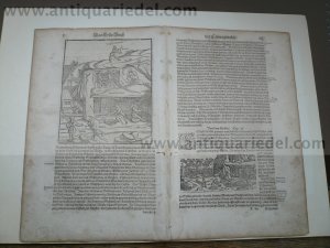 Vom Bergbau, anno 1590, S. Münster, 6 Blatt aus der Cosmographia