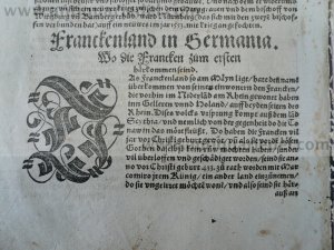 Franckenland anno 1550, S.Münster,10 Seiten, 1 Karte