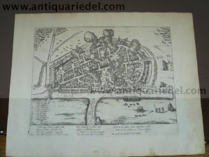 Neuß/Rhein, Brennende Stadt, 1586, Hogenbergs Geschichtsblätter