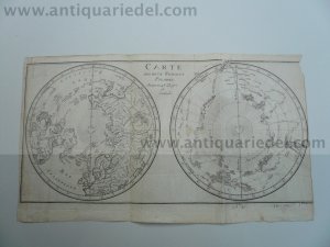 Carte Des Deux Regions Polaires, Paris, anno 1778