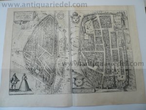 Chartres/Chateaudun, anno 1585, etching, Braun-Hogenberg