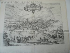 Cambray, anno 1590, etching Braun/Hogenberg