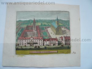 Glasgow College-Scotland, anno 1707, P.v.d.Aa, copperengraving