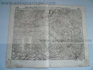 Basel, anno 1570, grosse Ansicht, mit zus. Text, Münster