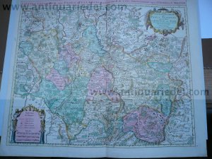 Diocese of Toul, Lorraine, anno 1745, map by Covens & Mortier