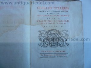 Cleri et collegii novem congregationum Venetiarum..., Corner F.