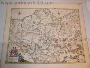 Jansson map, Brandenburg, anno 1652, french text on verso