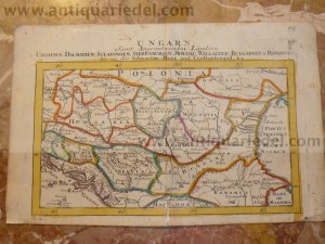 Hungary,Balkans,map Bodenehr a.1720