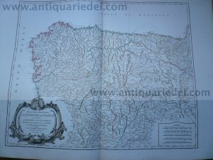 Castilia/Gallicia/Navarra, anno 1752, Vaugondy R., map