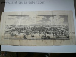 Bordeaux, fine panorama, anno 1650, big size Bordeaux, fine pano